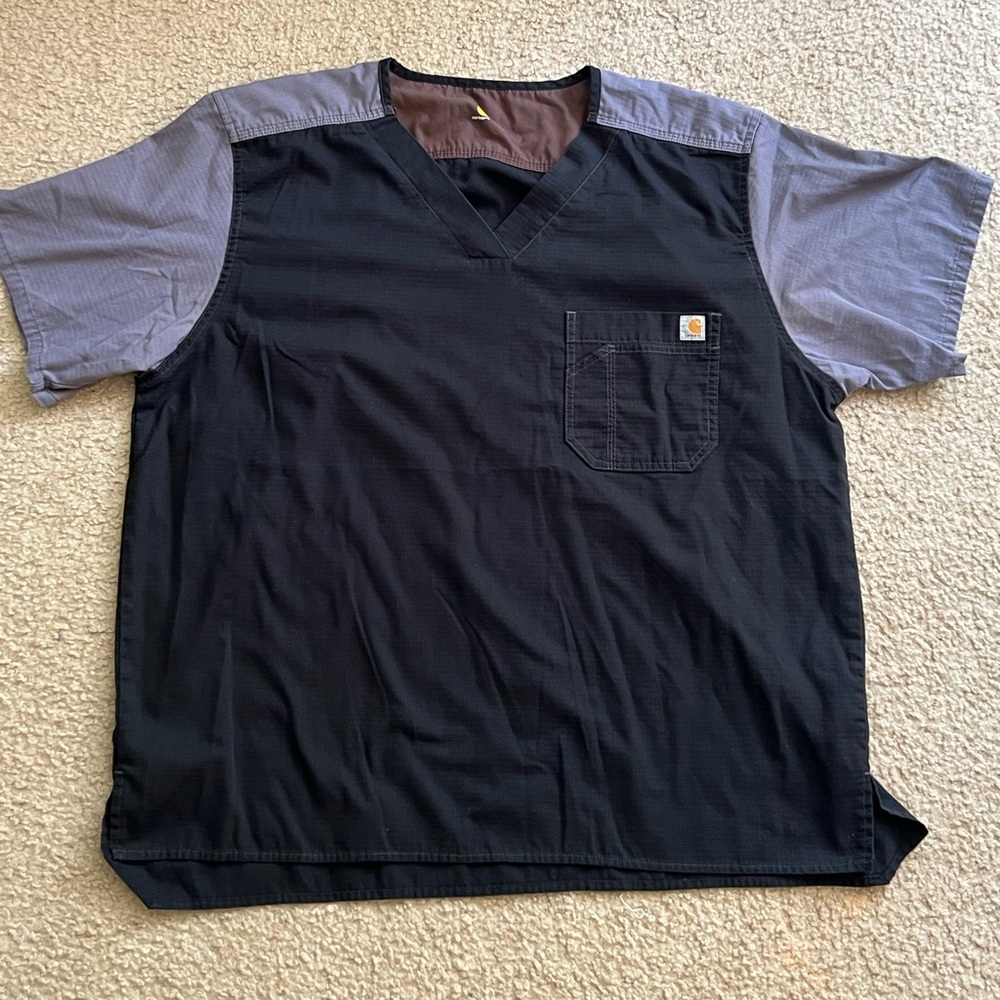 Carhartt Mens Scrub Top black grey size XL